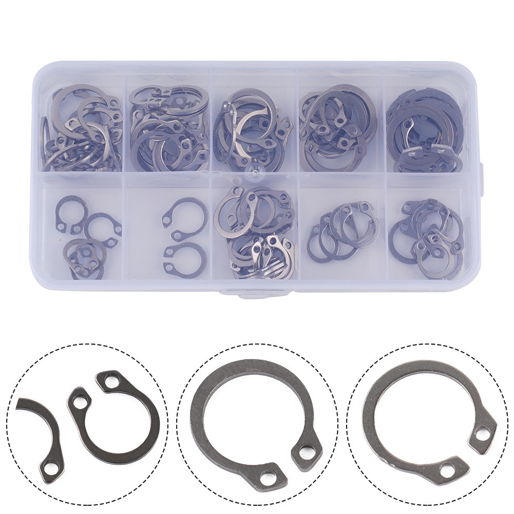 1set- 304 Stainless Steel* External Circlip Retaining Ring Assortment 8-18mm Set