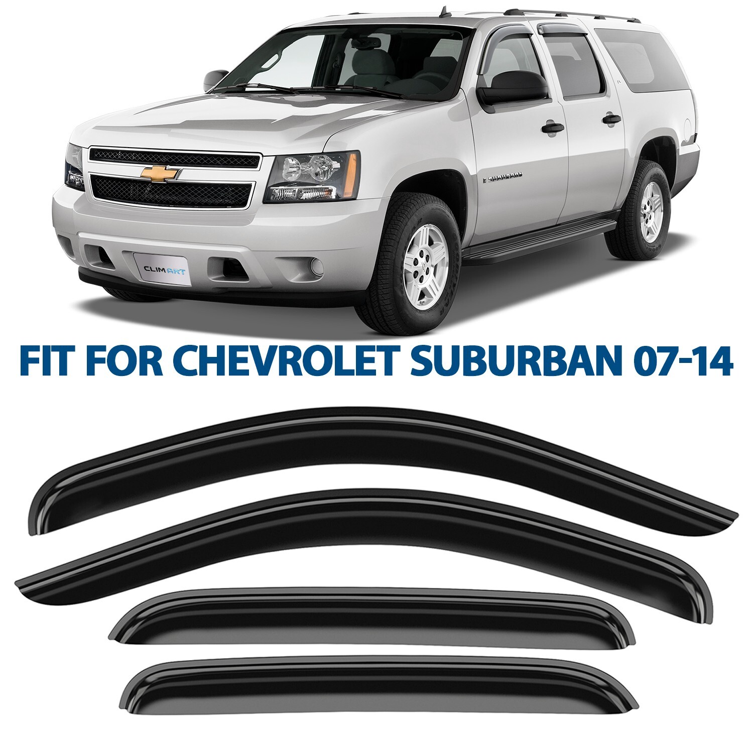Rain Guards Vent Visors Shade for 2007-2014 Chevy Suburban 1500