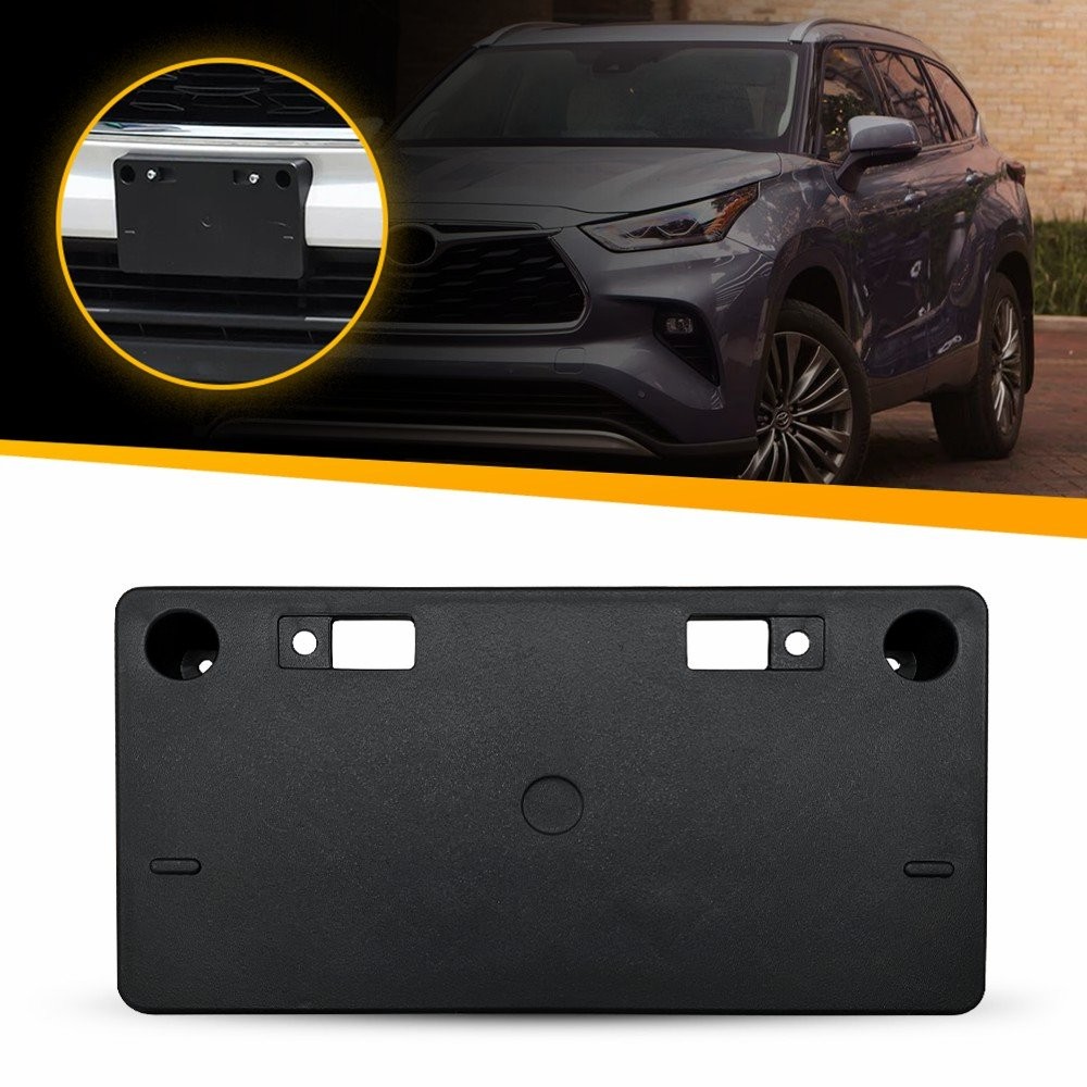 For Toyota Highlander 2020-24 Front License Plate Frame Tag Bracket Holder ABS D