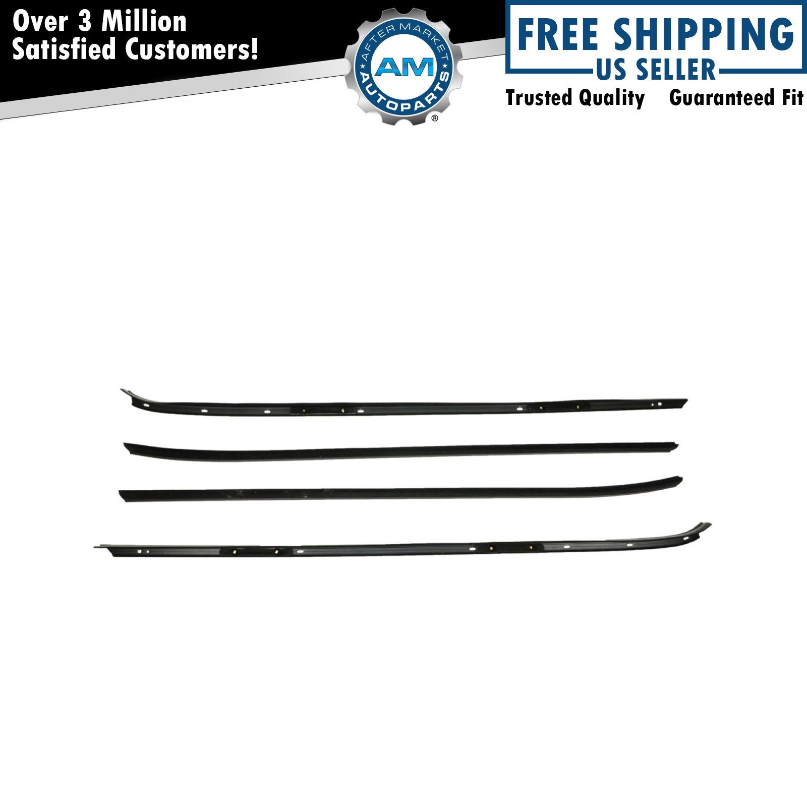 Window Sweeps Felts Kit Set of 4 for 70-81 Camaro Firebird Trans Am Decor Trim
