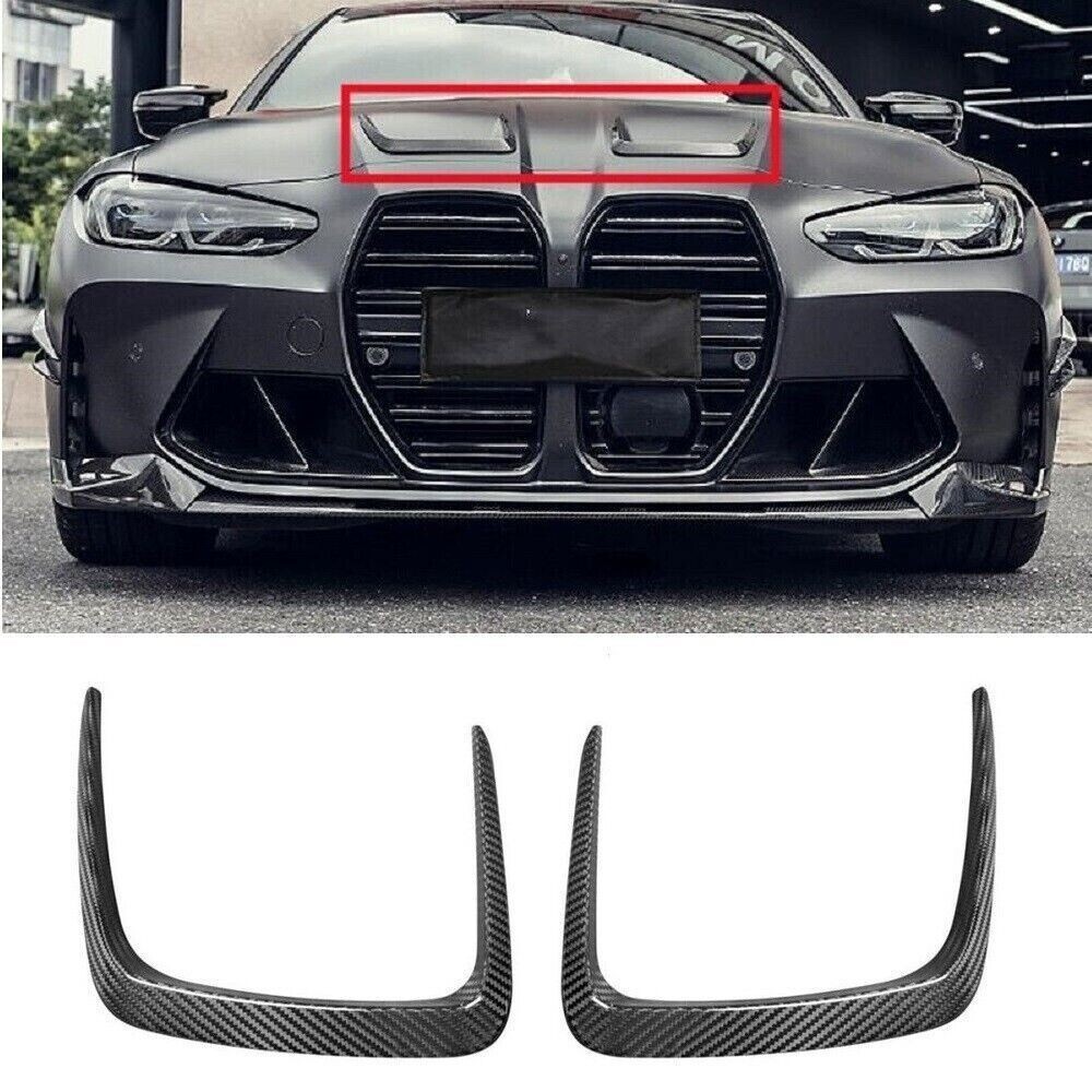 Dry Carbon Front Hood Vent Cover Trim For BMW G80 M3 G22 G82 M4 G83 M4 2021-2023