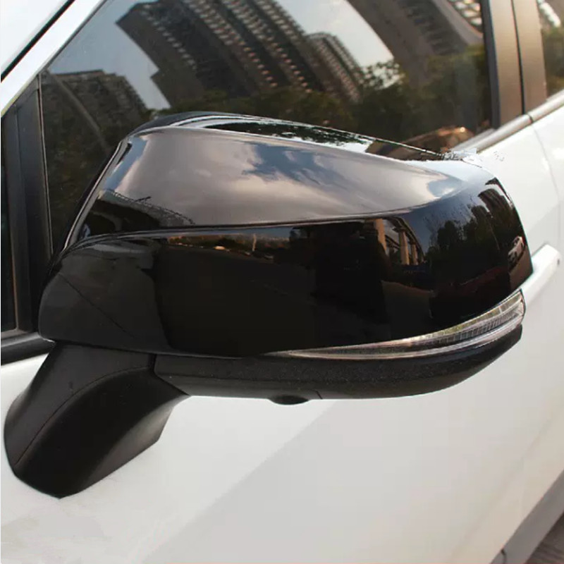 Black Rearview Mirror Cover Trim 2pcs For Toyota Grand Highlander 2024 2025
