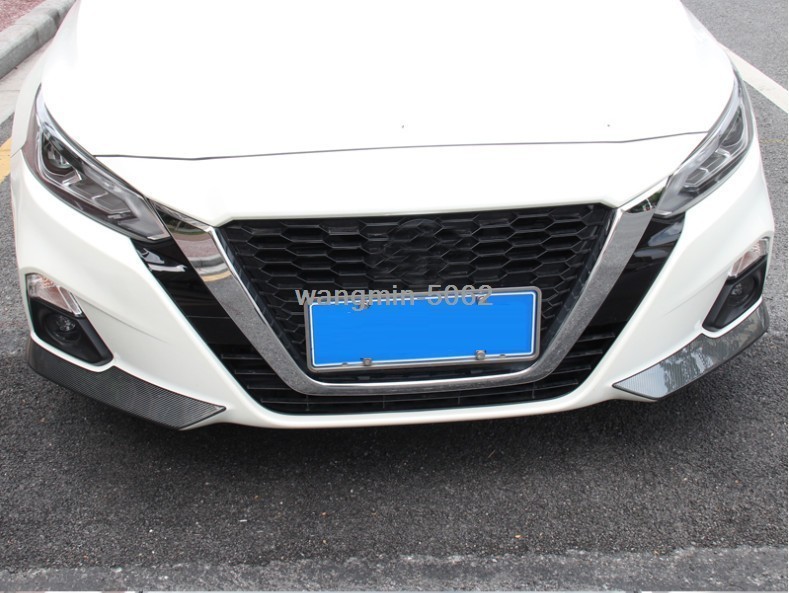 FOR Nissan Altima 2019 carbon fiber Front Bumper Bottom Protector Cover Trim