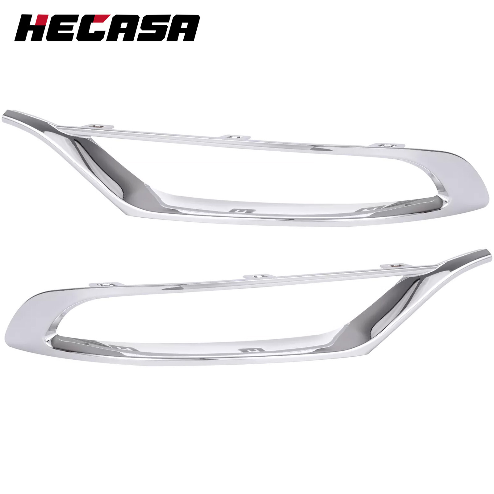 HECASA Pair Chrome Fog Light Cover Trim Bezels LH&RH For Chrysler 300 2015-2024