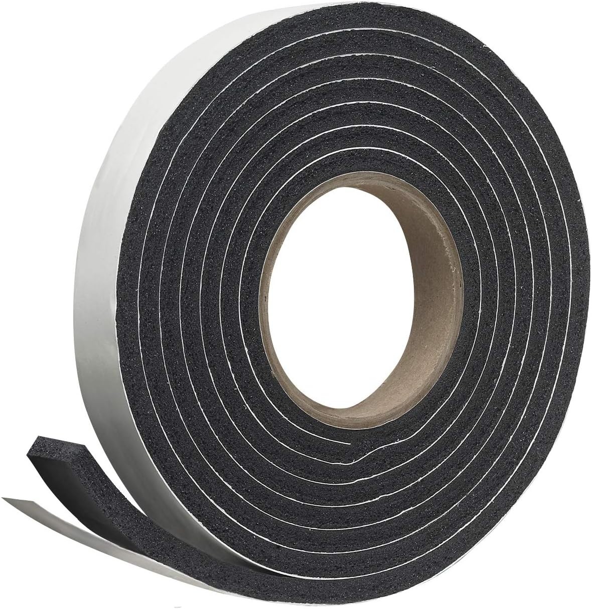 Superior Quality 3/8″W x 3/16″T Black Rubber Foam Tape for Weather Sealing Needs