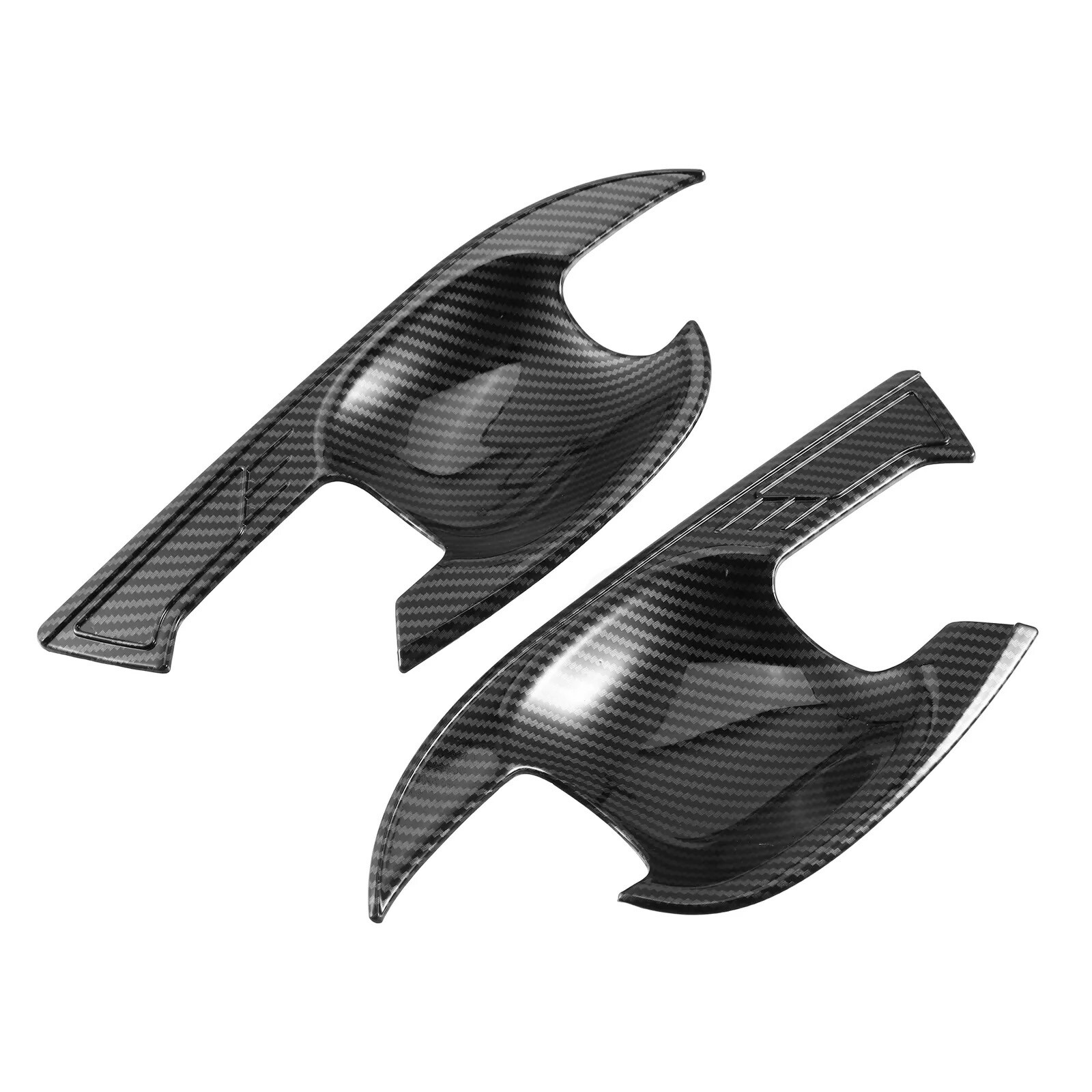 Carbon Fiber Exterior Door Handle Bowl Cover Trim 4Pcs For Toyota Camry 2018-24