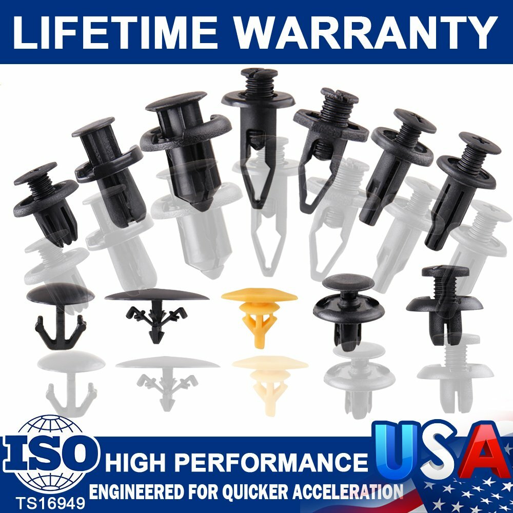 121Pc Plastic Rivets Fastener Push Clips Fender Door Hood Bumper For Honda Acura
