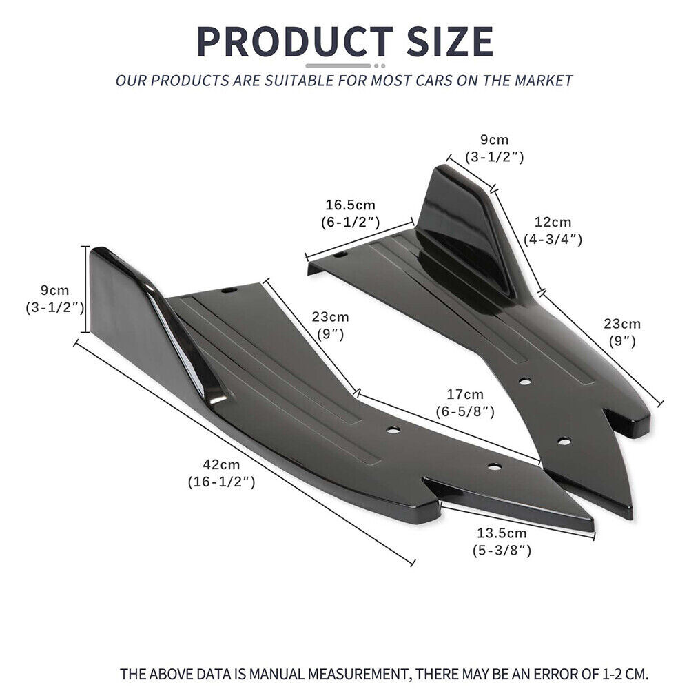 QPcs Rear Bumper Diffuser Splitter Lip Diffuser Canards For BMW