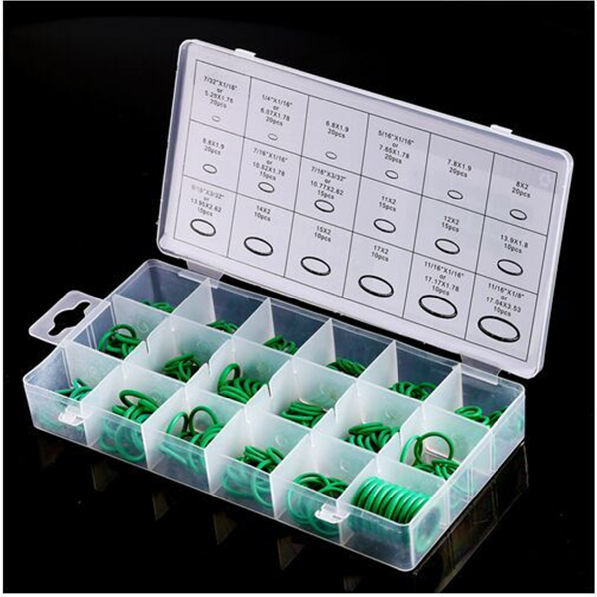Car A/C Repair O-Ring Air Conditioning Refrigerant Seal Gasket Trim 270Pcs/Set