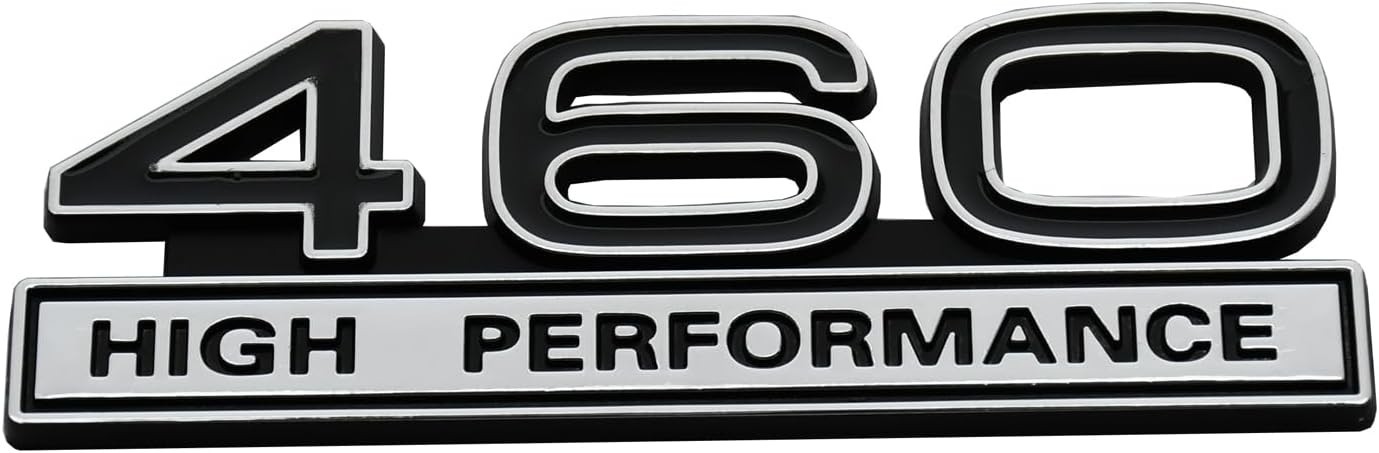 2pcs 460 7.5 Liter High Performance Engine Emblems Chrome Black