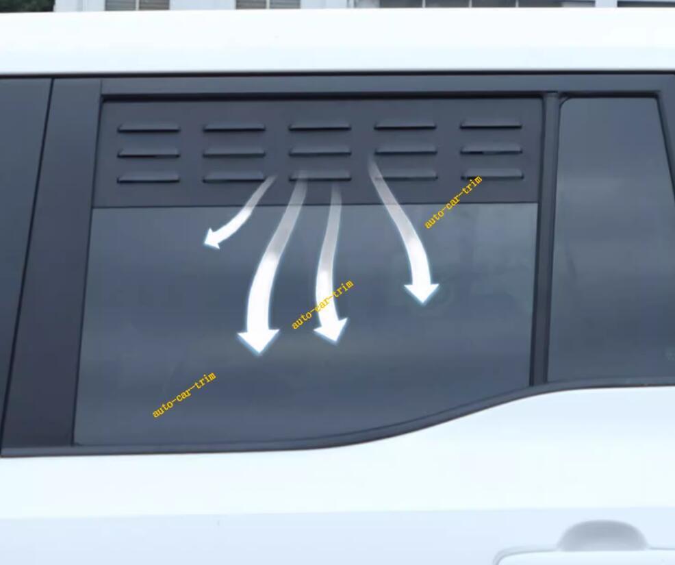 For 2024 2025 Lexus GX550 Black Aluminum Rear Window Ventilation Louver Trim
