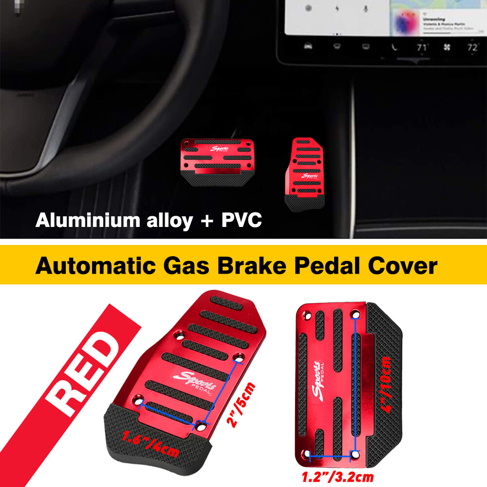 Universal Red Non-Slip Automatic Gas Brake Foot Pedal Pad Cover Car Auto Part US