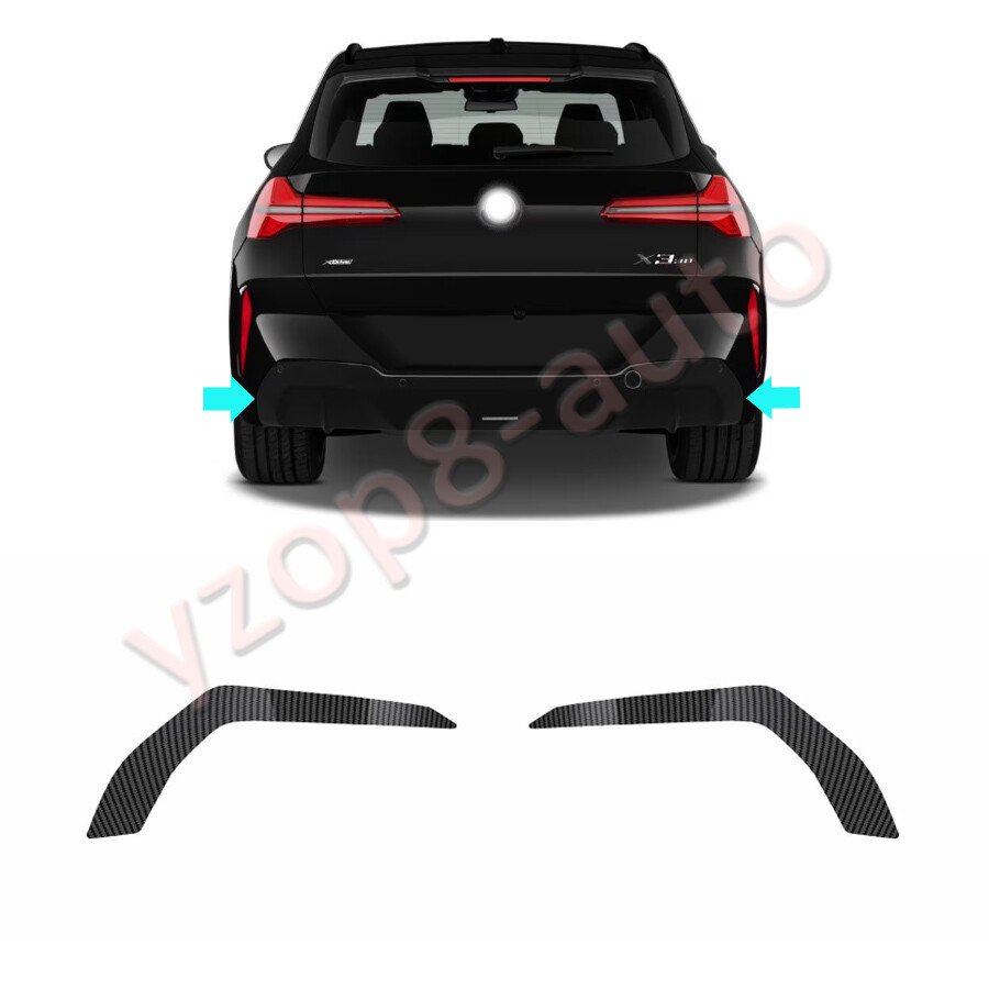 For BMW X3 G45 2025-2026 ABS Carbon Fiber Steel Rear Bumper Protector Strip Trim