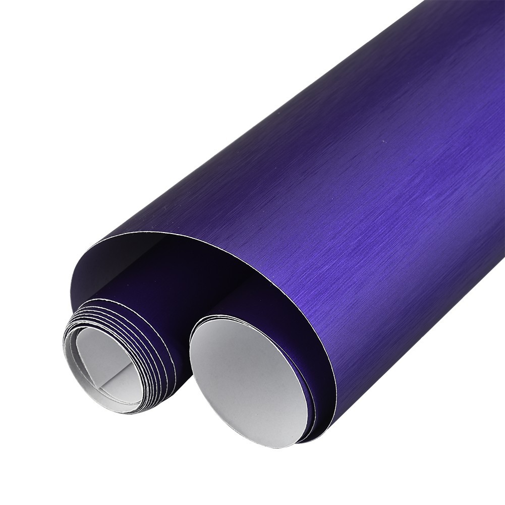 12 X 60 Cool Car Wrap Metallic Satin Matte Chrome Vinyl Sticker Film Purple HD