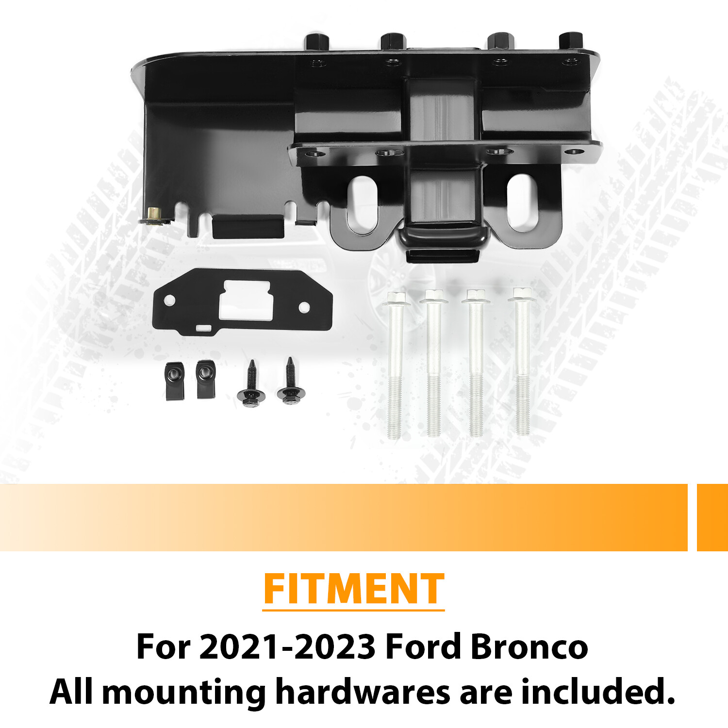 Class 3 Rear Trailer Hitch Tow Receiver 2″ Powder Coated For 21-24 Ford Bronco
