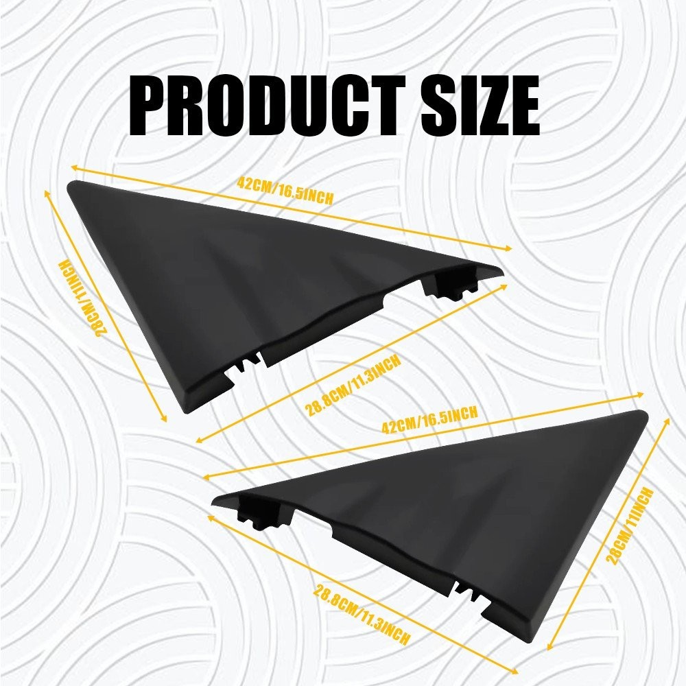 Black Left Right Mirror Fender Corner Cover Trim For Ford Transit MK8 2014-20 Y