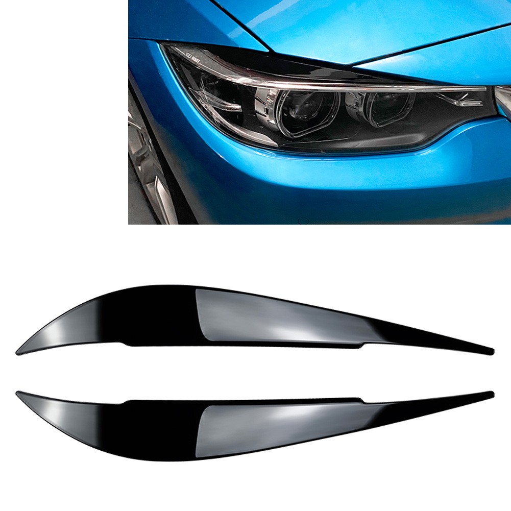 Glossy Black Front Headlight Eyebrow Trim For BMW 4 Series F32 F33 F36 2012-2020