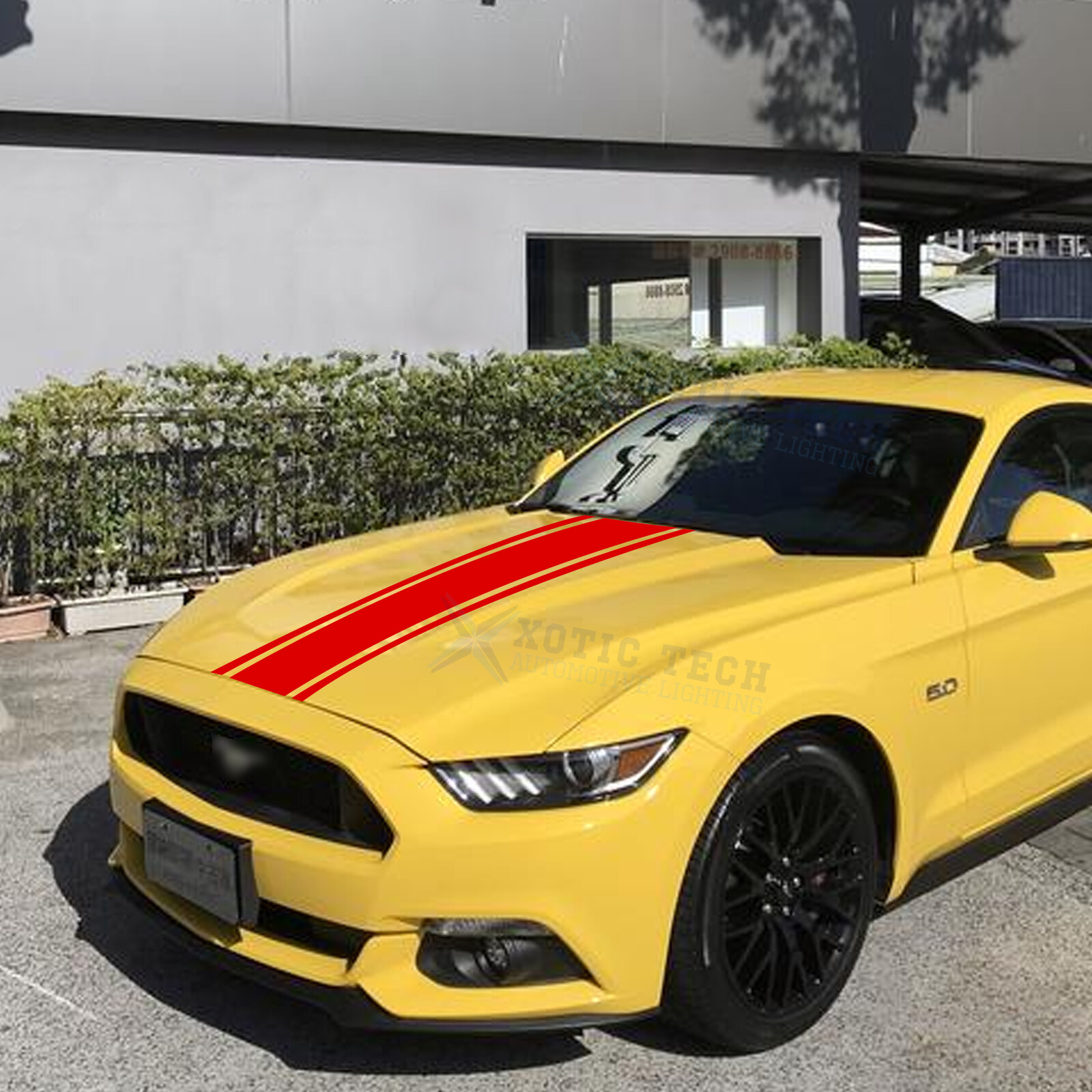 Red Vinyl Pre-cut Front Hood Fender Trunk Stripe Decals Sticker Universal Fit
