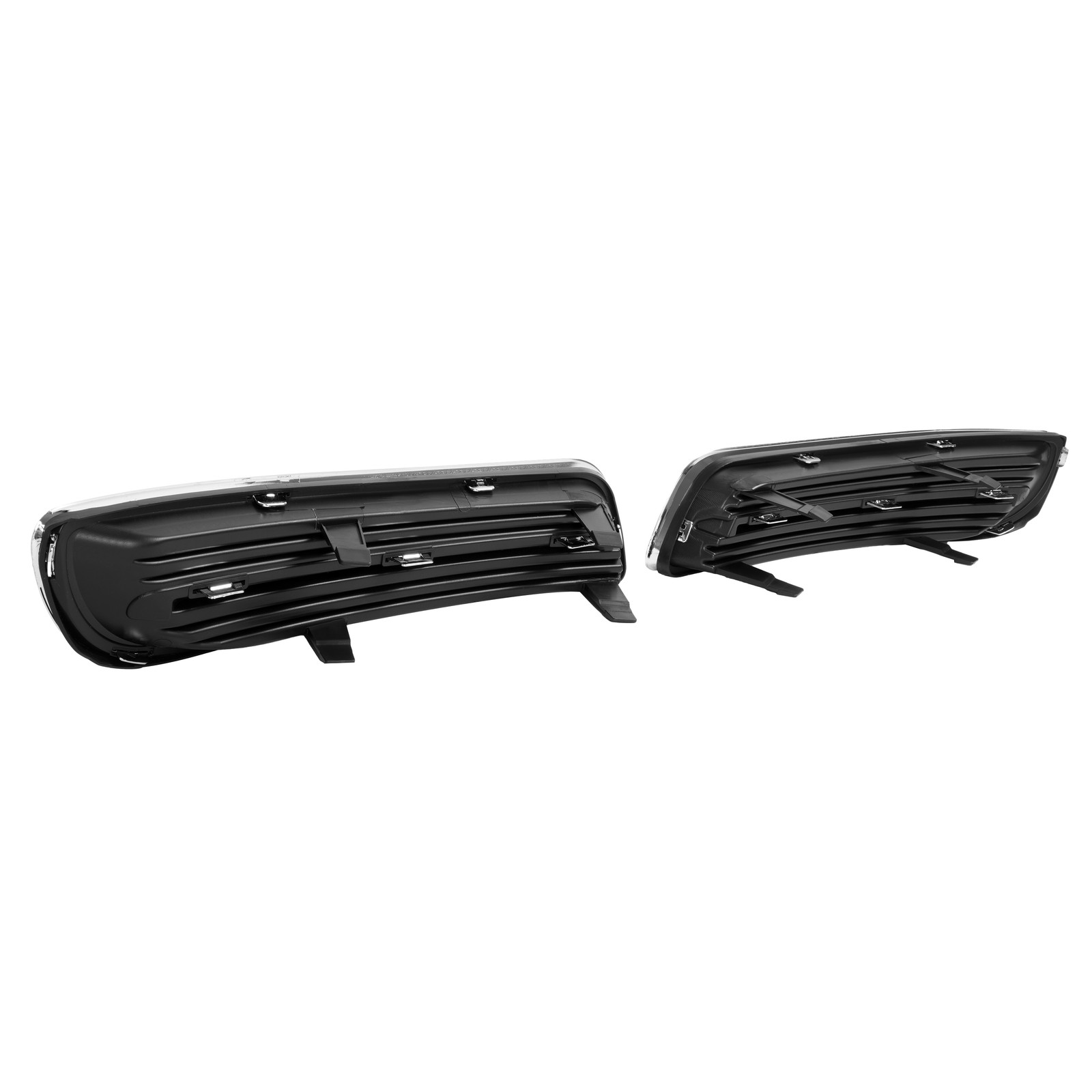 Front Pair Black Fog Light Cover Bezel Trim For Chrysler 300 2011 2012 2013 2014