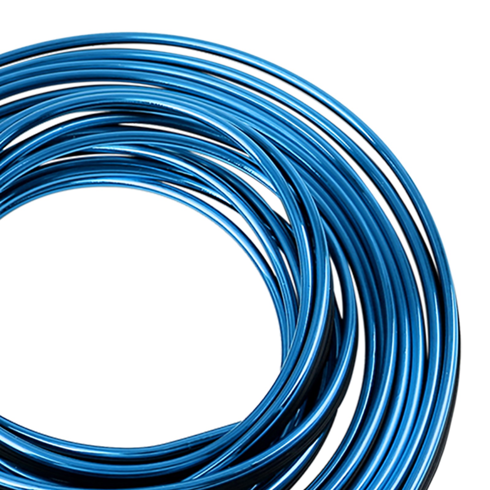 5m Blue Chrome Decorative Line Car Interior Gap Door Window Edge Trim Strips
