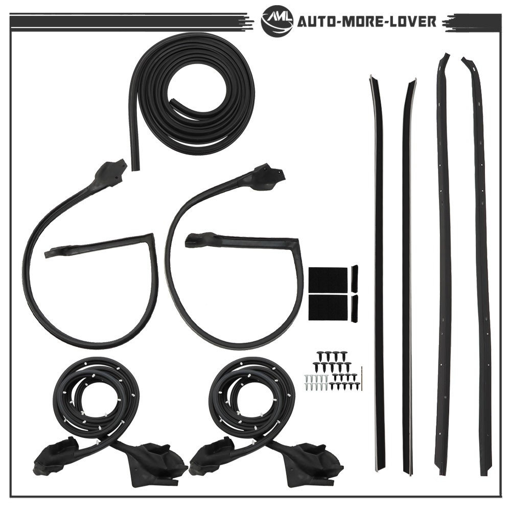 9PCS Seal Weatherstrip For Camaro Firebird 1970-1981 Roof Rail Window Door Trunk