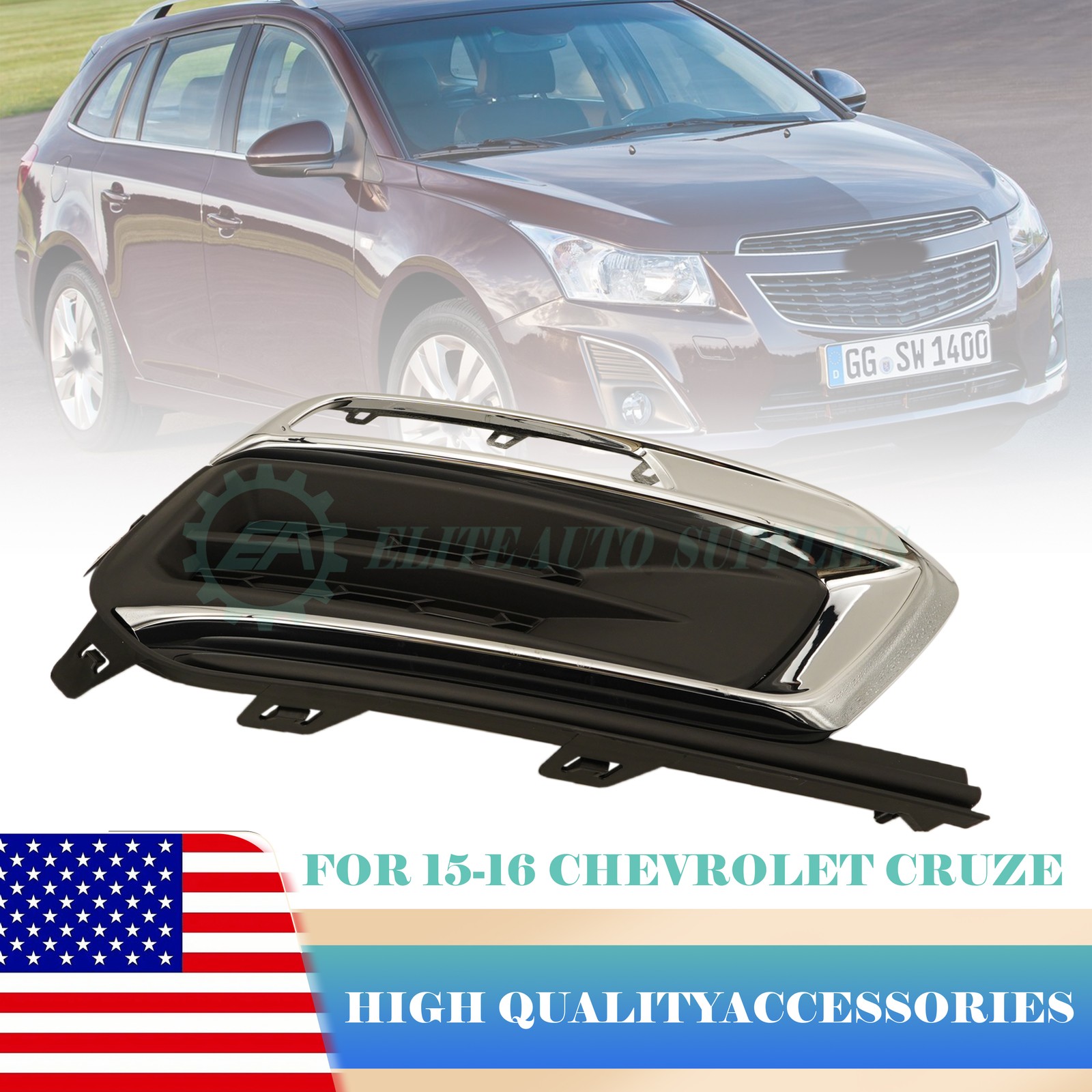 For 2015-2016 Chevrolet Cruze Passenger Side Front Bumper Insert US