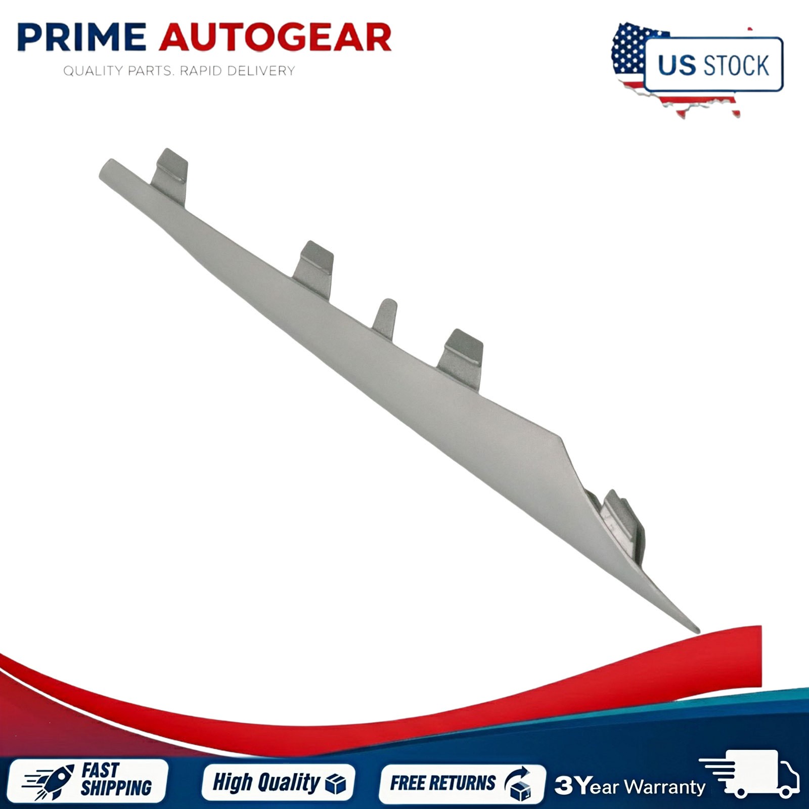 Pair Front Bumper Trim Set Driver and Passenger Side Silver For 2011-2013 BMW X5