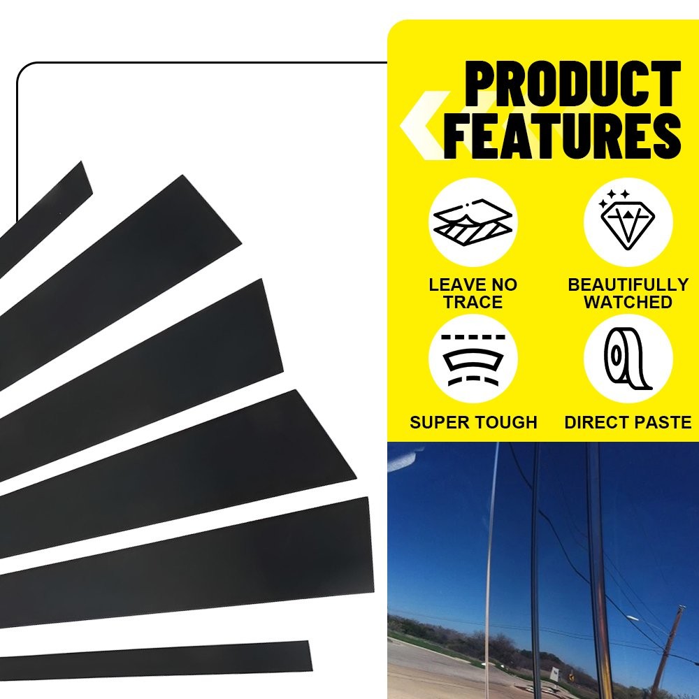 Black Pillar Posts Door Trim for BMW 5-Series 525i 528i 530i 540i 1997-2003 OEM