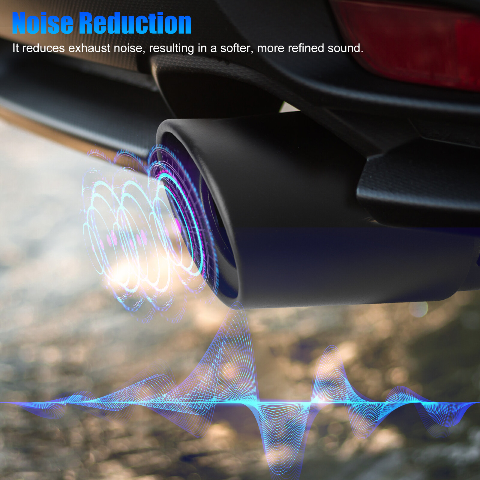 Car Auto Stainless Steel Rear Exhaust Pipe Tail Muffler Tip Round Accessories US
