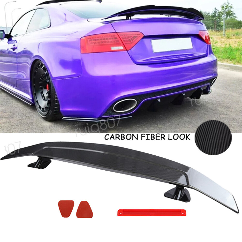 Carbon Style 46″ Rear Trunk Spoiler Wing GT Style Racing For Audi A5 S5 RS5 8T