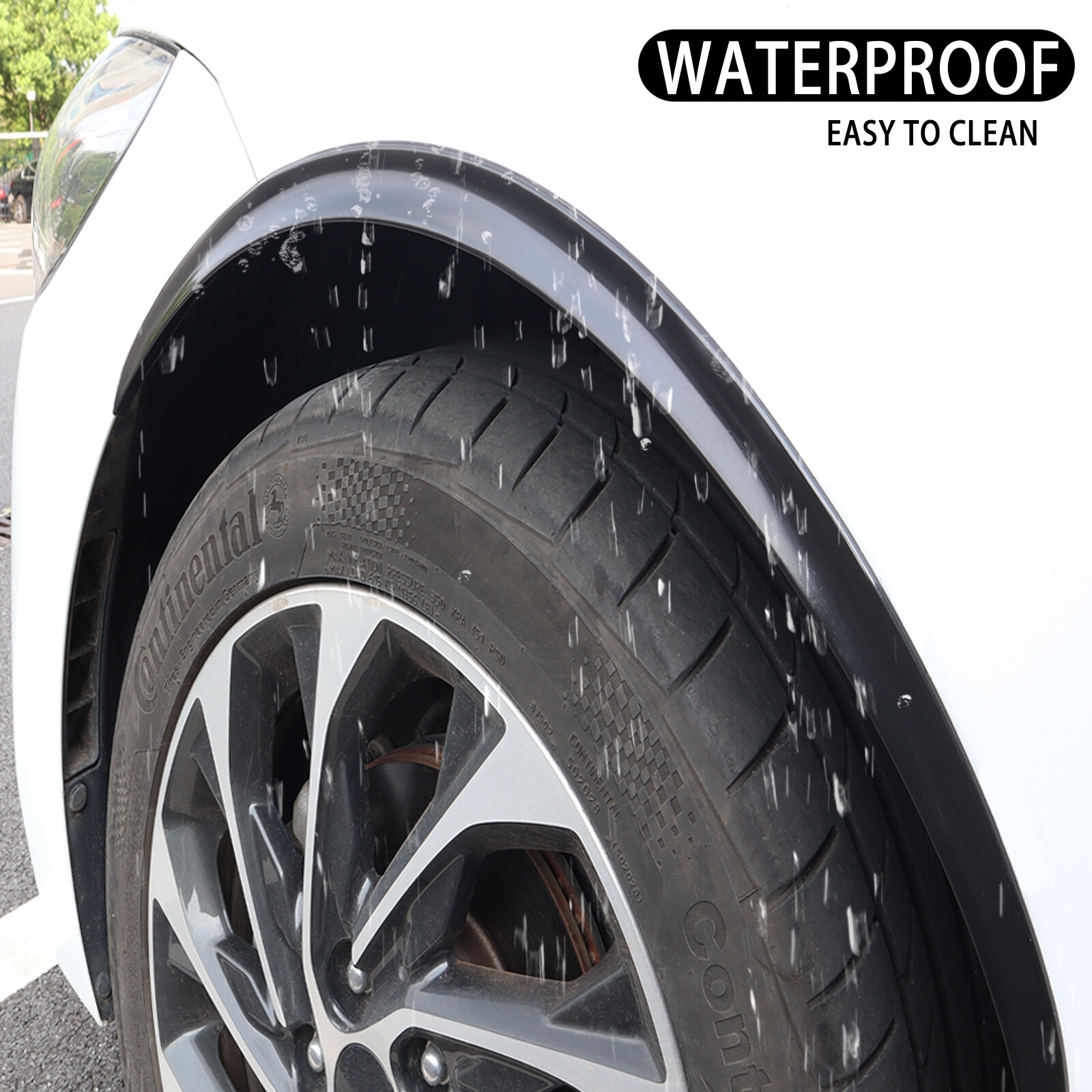4pcs Car Wheel Eyebrow Arch Protector Trim Lips Fender Flares Matte Black Look/