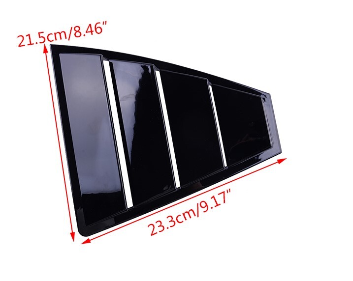 For Hyundai Elantra 2017-2020 2 Pcs ABS Black Window Louver Shutter Cover Trim