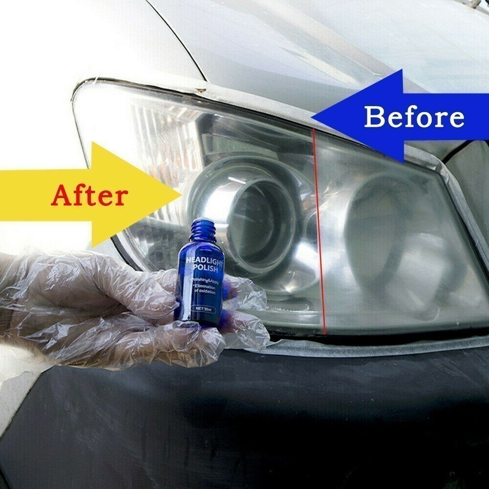 2X 9H Headlight Cover Len Restorer Cleaner Repair Liquid Polish Car Accessories