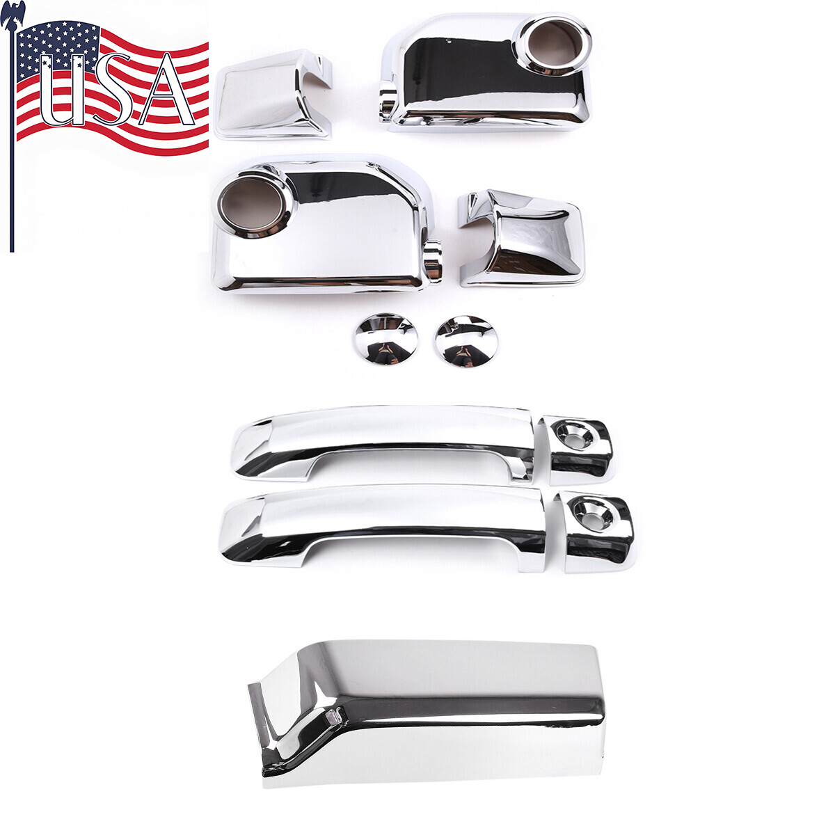 Chrome Door Handles Mirror Caps Tailgate Cover Kit For FJ Cruiser 2007-21 US