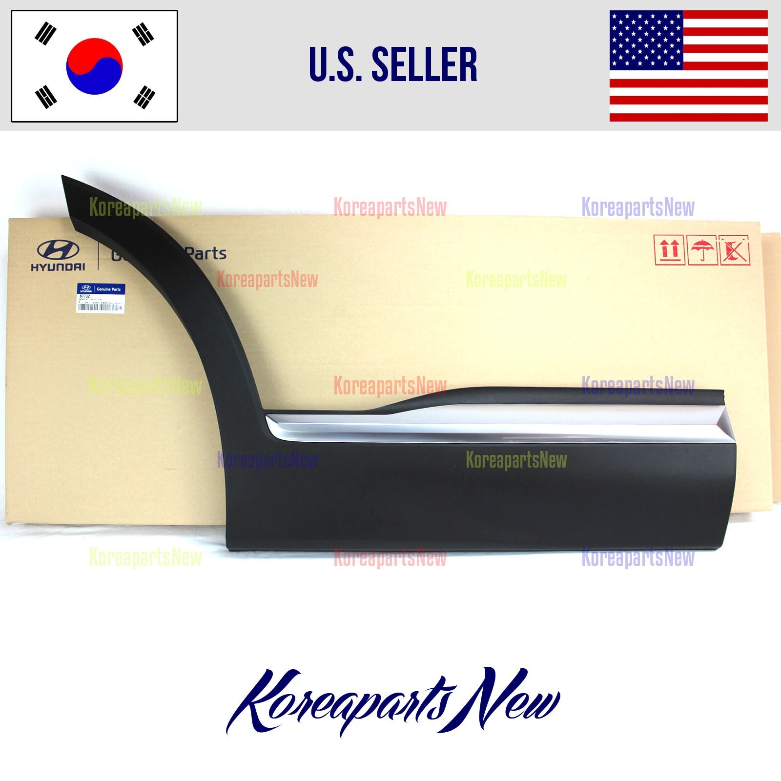 REAR Door Molding Right PASSENGR *Satin Chrome* ⭐OEM⭐ Hyundai Santa Fe 2019-2023