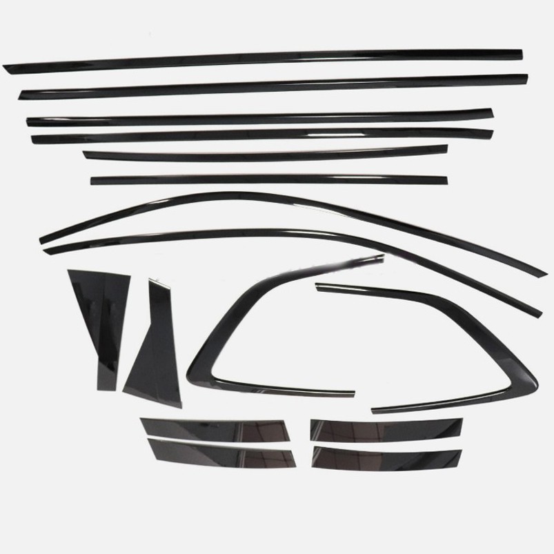 Car Window Strip Cover Trim Kit Gloss Black For Honda CRV CR-V 2023-2025