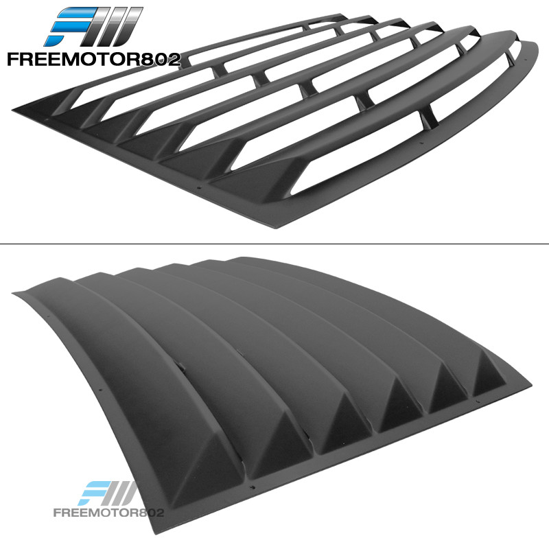 Fit 10-15 Chevy Camaro Rear Window Scoop Louver Rain Sun Guard Cover Black