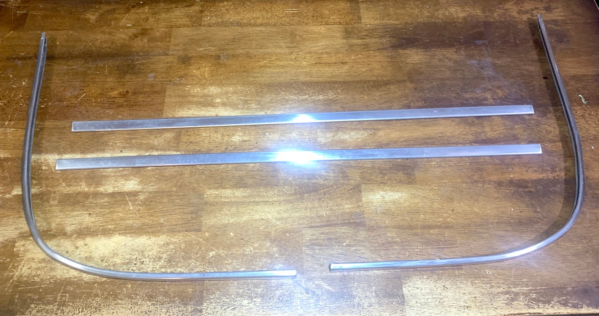 1971-1973 Dodge B200 Van 4pc Rear Door/Corner Exterior Aluminum Metal Body Trim