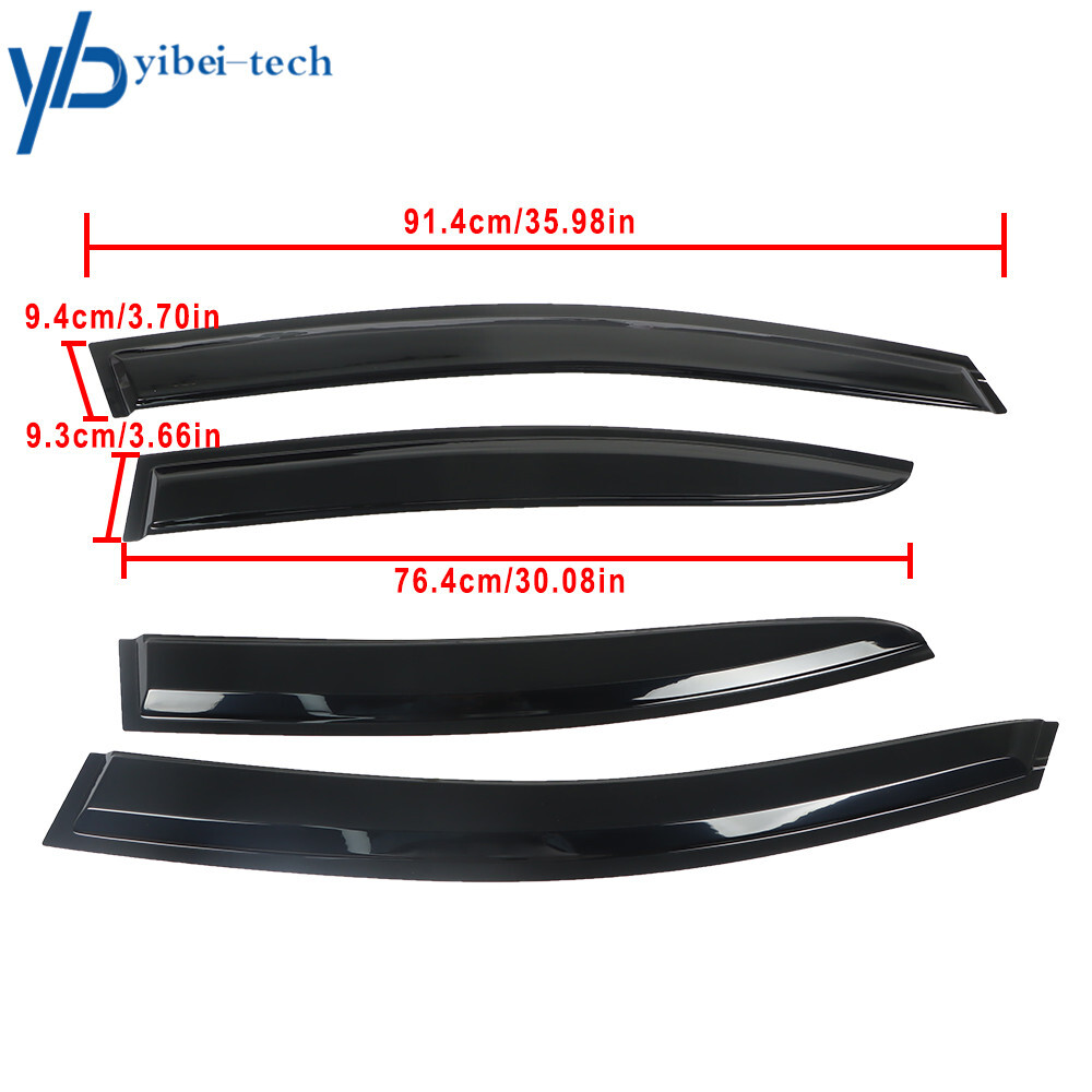 4Pcs Window Visors Rain Guards JDM Style For 2015 2016 2017 2018 Subaru WRX STI