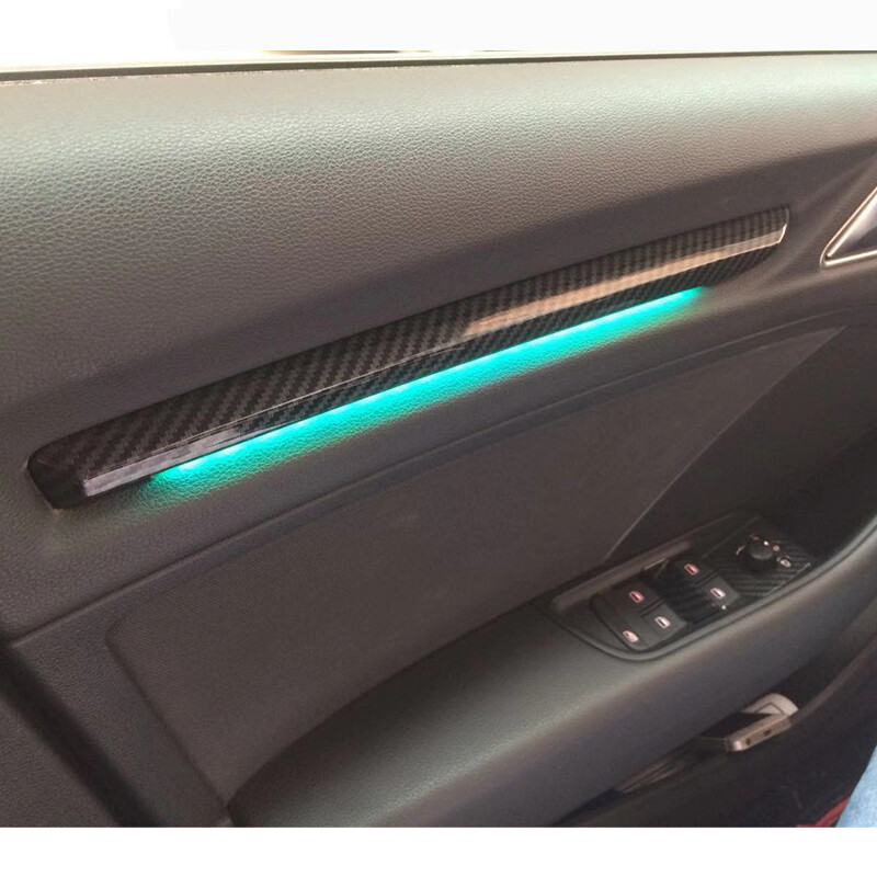 For Audi A3 S3 8V 2014-2019 car door LED Lampshade Decoration Carbon Fiber Color