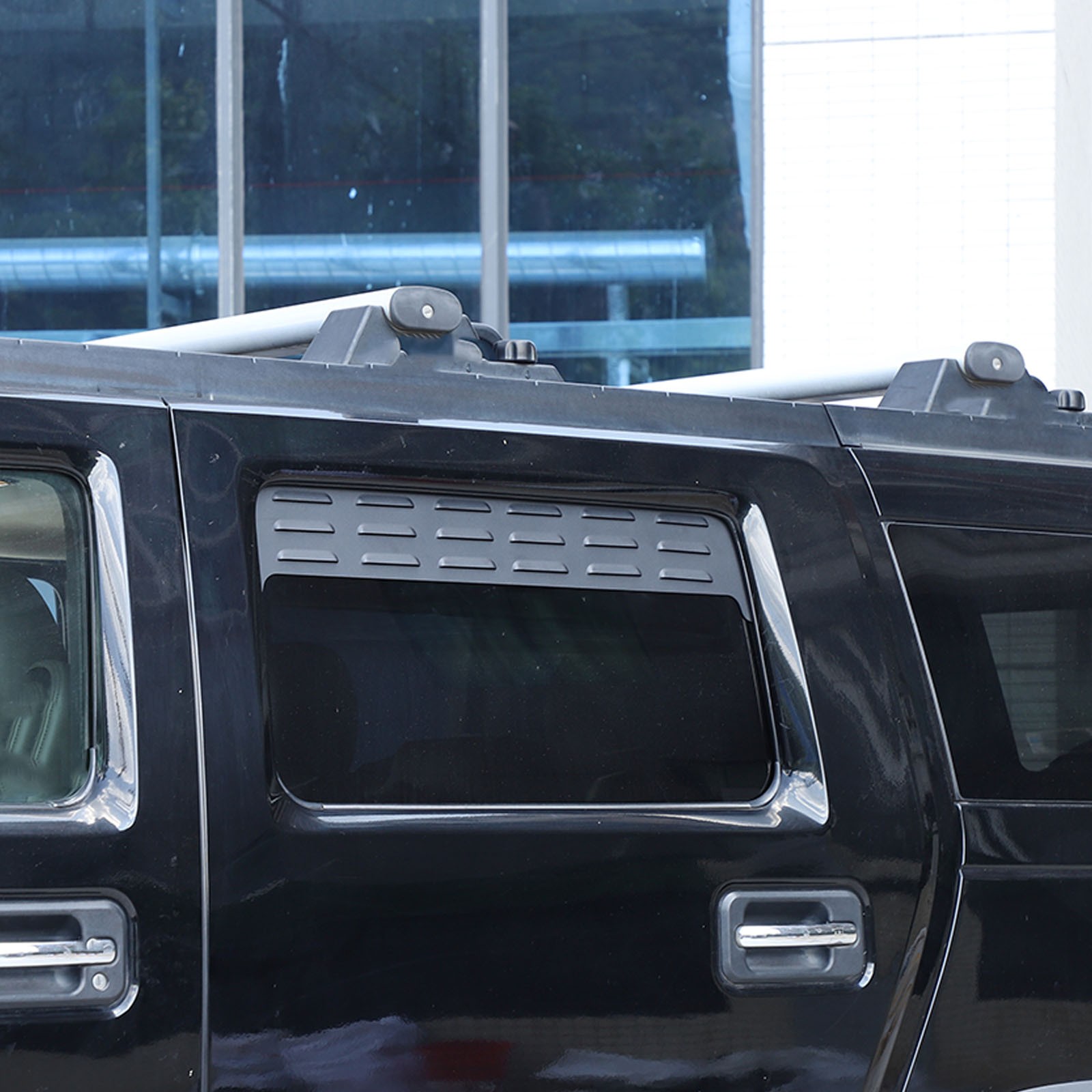 Rear Door Window Louver Air Vent Panel Trim For Hummer H2 2003-2009 Accessories