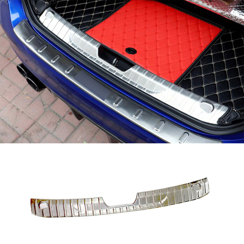 For Jaguar XFL 2021-2022 Silver Titanium Inner Rear Bumper Protector Guard Trim