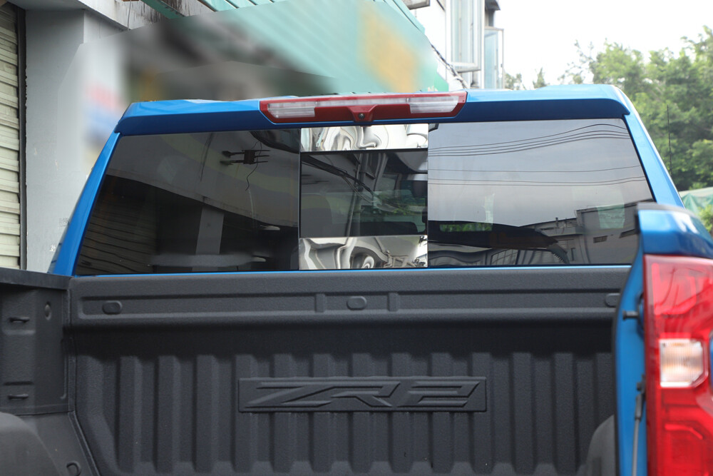 Rear Middle Window Center Sliding Cover Trim For Silverado/GMC Sierra 19+ Chrome