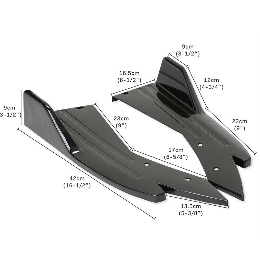Black For Chevy Malibu 2016-2024 Sport Rear Bumper Side Diffuser Splitter Spats