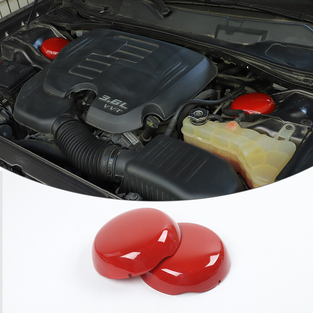 Red Engine Compartment Suspension Cover Trim for Dodge Challenger Charger 2009+