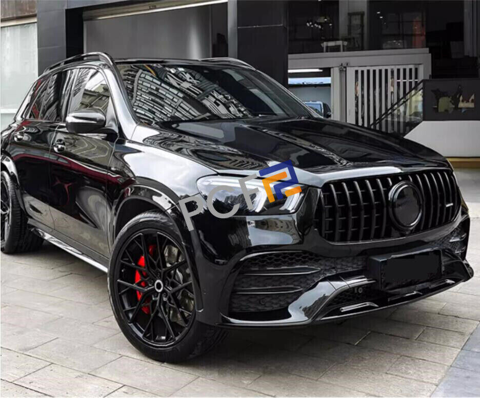 Front Bumper Grille Lower Gloss Black Strip Trim For 2020-24 Benz GLE-Class W167