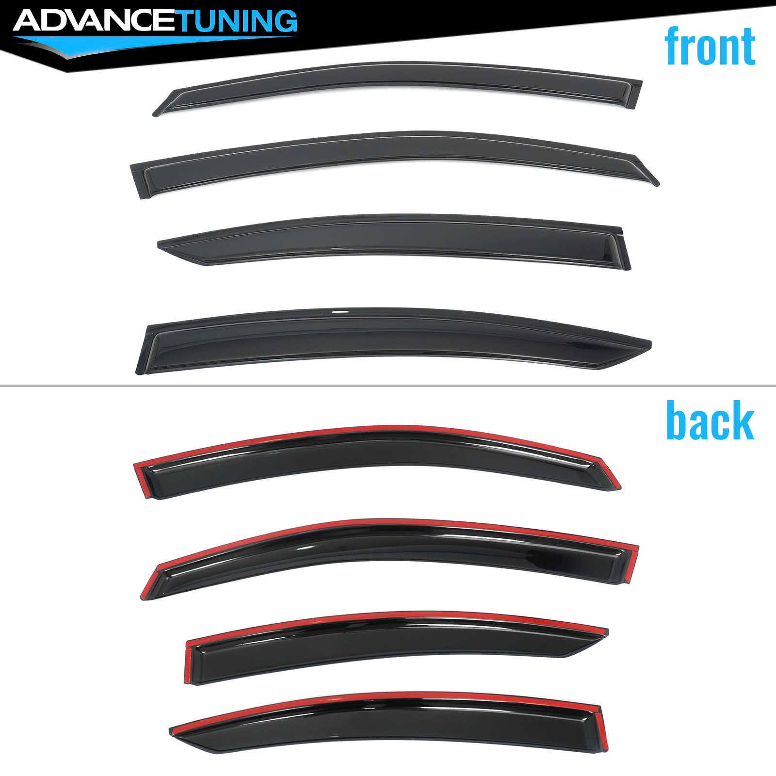 Fits 15-19 Subaru Legacy Sedan Acrylic Window Visors 4PCS Rain Sun Deflectors