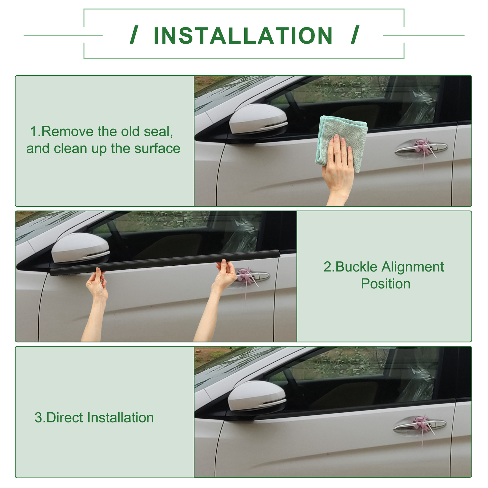 Pack of 4 for Toyota Sienna 2003-2010 Weatherstrip Window Seal No.68160AE010