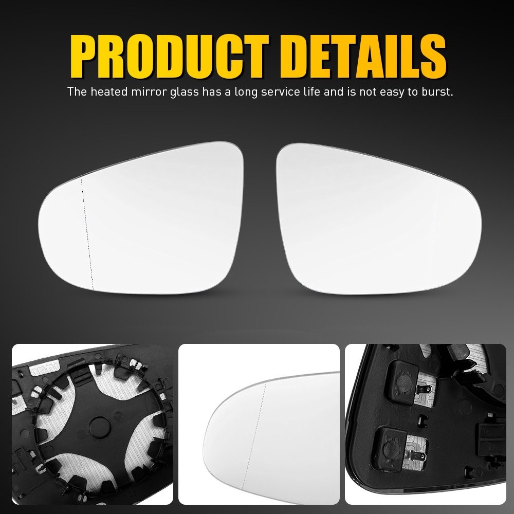 ‌ Heated Door Mirror Glass Left Right For VW Golf GTI MK6 2010-2014 Years 2-10X