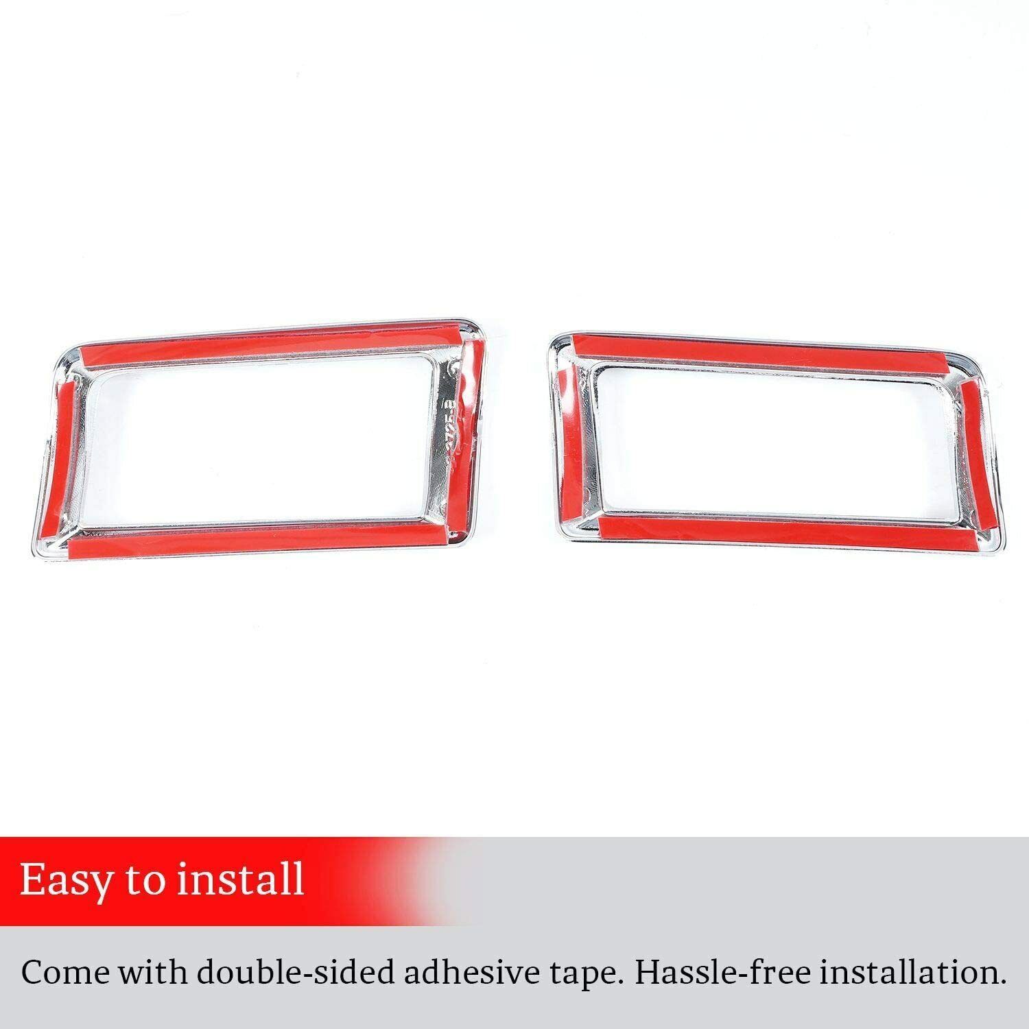 Chrome Center Console Air Vent Outlet Trim Decor Frame for Dodge Ram 1500 10-17